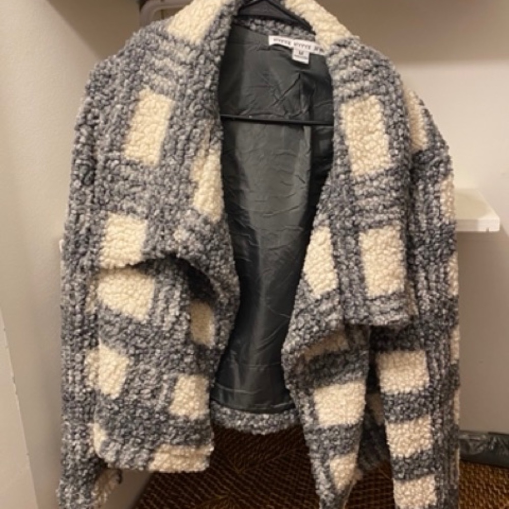 Sherpa Plaid Crop Jacket